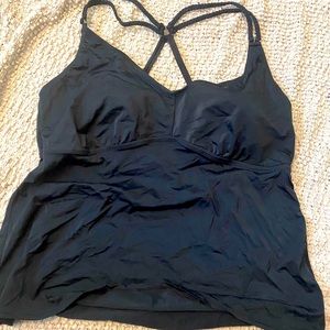 Black tankini top
